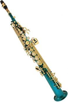 Lazarro 300-SB-SEA BLUEGOLD Keys Bb STRAIGHT SOPRANO Saxophone Sax