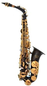 Lazarro Professional Black-Gold Keys Eb E Flat Alto Saxophone Sax