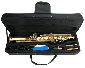 Merano GWD500GD B Flat Gold Soprano Saxophone Case review