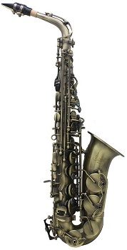 ammoon Antique Finish Bend Eb E-flat Alto Saxophone Sax